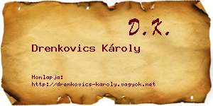 Drenkovics Károly névjegykártya